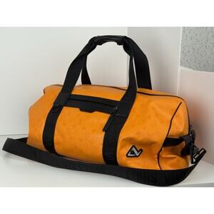 Louis Vuitton Ski Monogram Storm Coated Orange Canvas Keepall Sport